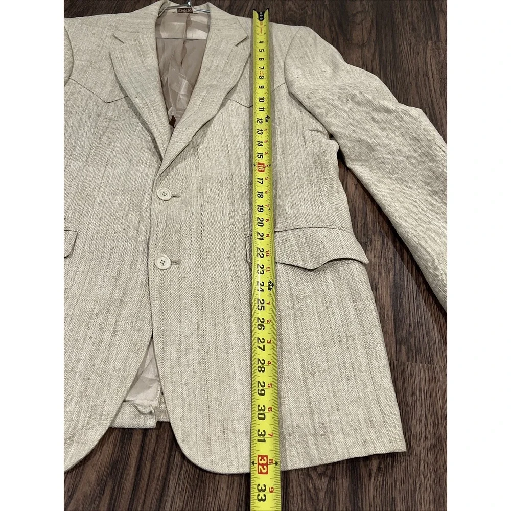 Vintage Mesquite Niver Western Wear Blazer Mens 42Long Beige